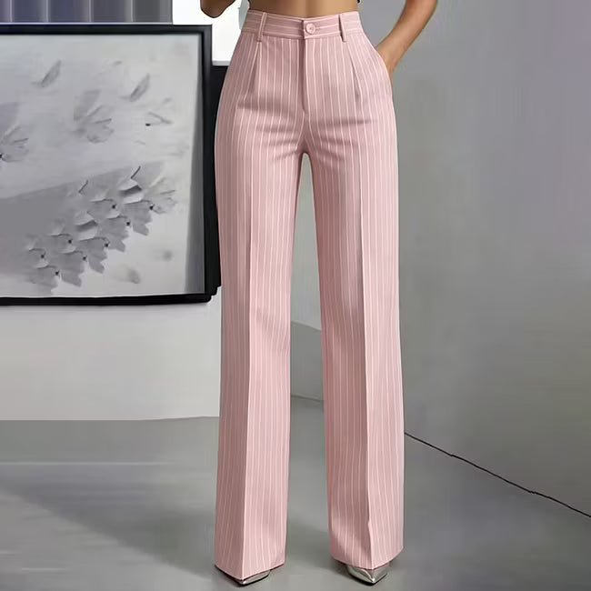 Blyss - Pantalón de pernera ancha con rayas elegantes