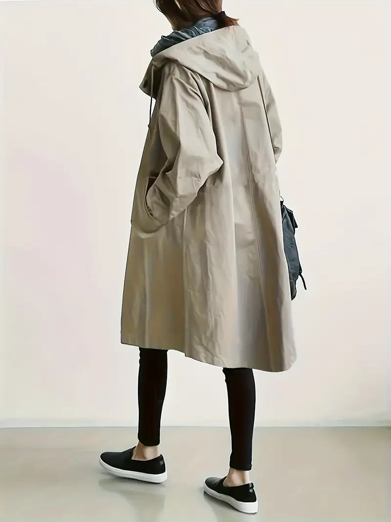 Lyonesse - Gabardina oversize resistente al agua