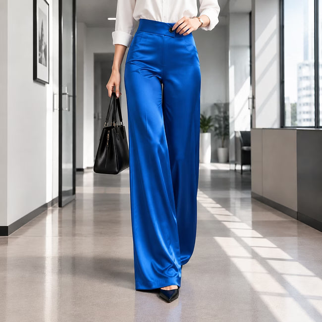 Anouk - Pantalón elegante de tiro alto y pernera ancha