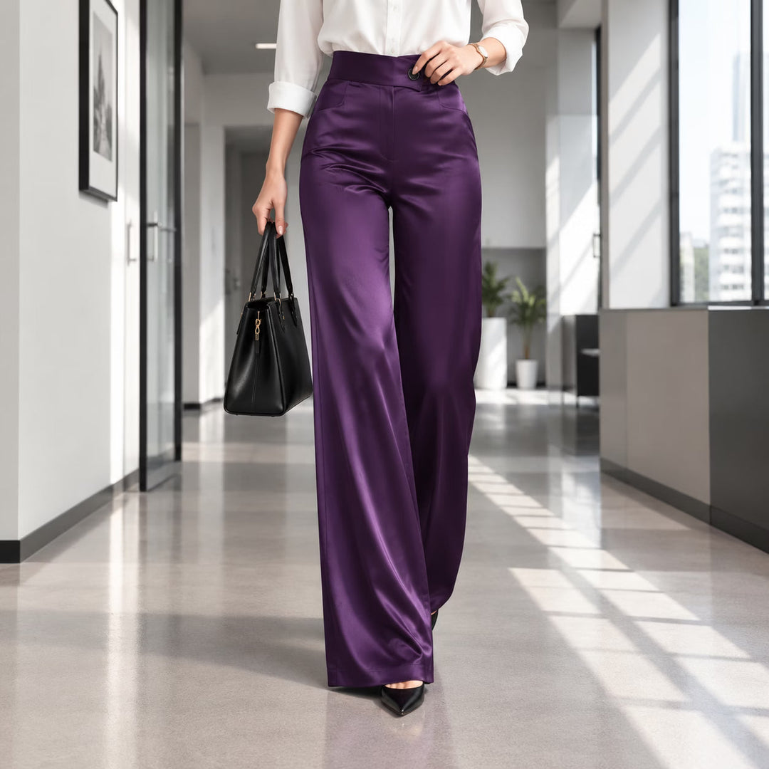 Anouk - Pantalón elegante de tiro alto y pernera ancha