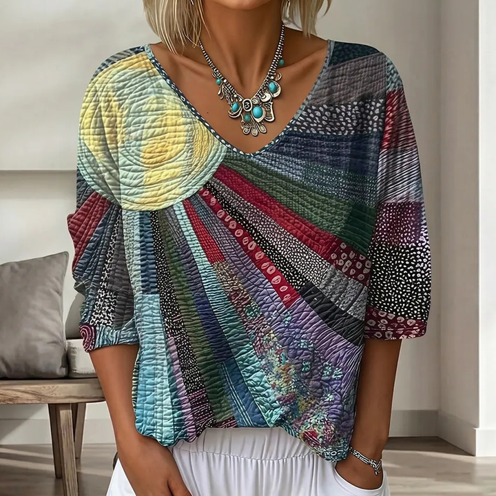 Genevielle - Blusa boho texturizada