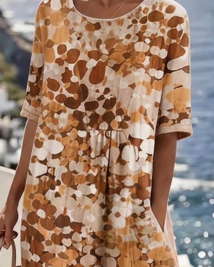 Adria - Vestido midi evasé de tacto suave