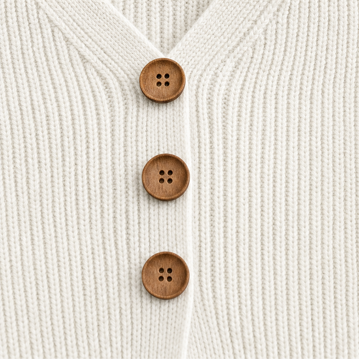 Annelie - Jersey de cuello de pico suave al tacto