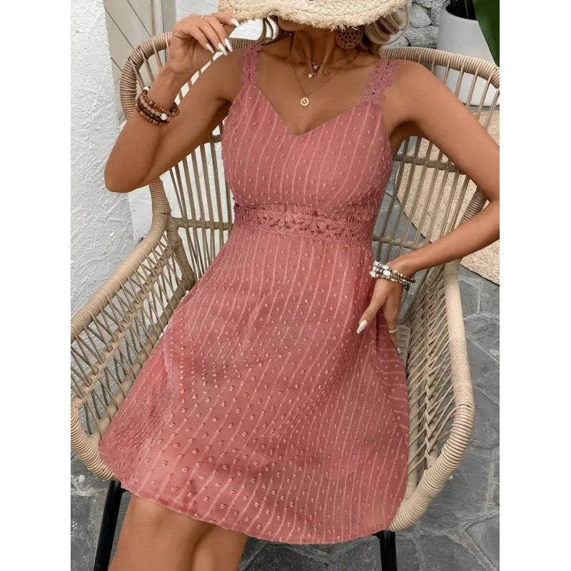 Noelline - Minivestido con tirantes bordados