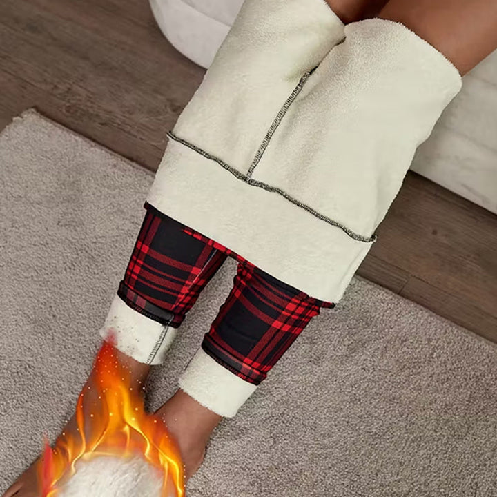 Estelyn - Leggings elásticos de cuadros clásicos
