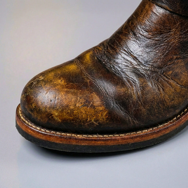 Gideon - Botas de cuero con hebilla vintage