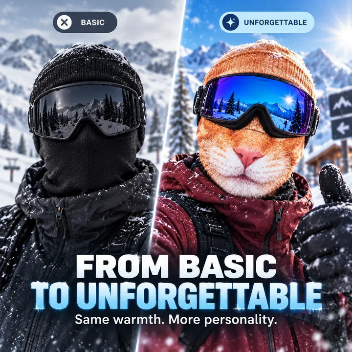 Hadren - Balaclava con diseño animal de tacto suave