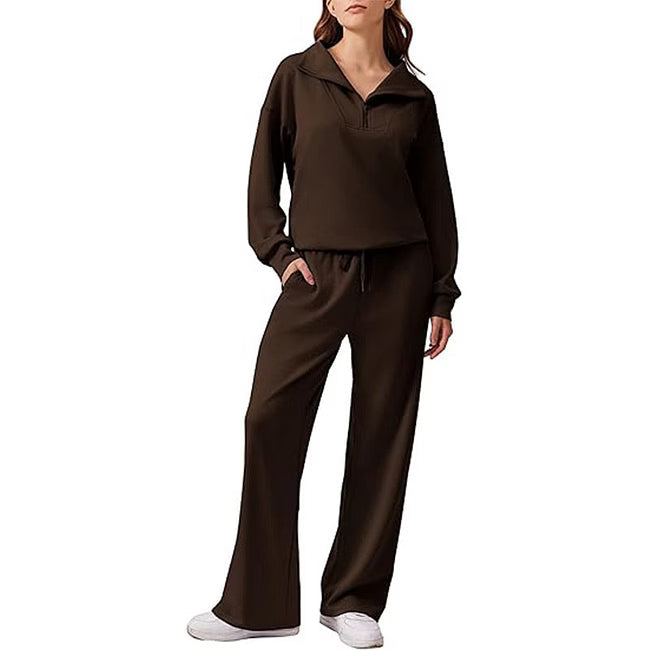 Maud - Conjunto de dos piezas con media cremallera y corte relajado