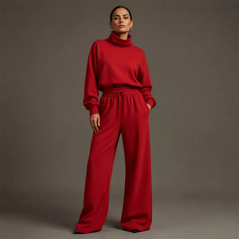 Orianna - Conjunto de dos piezas con cuello alto y tacto suave