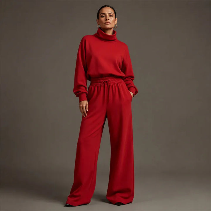 Orianna - Conjunto de dos piezas con cuello alto y tacto suave