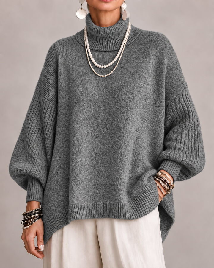 Aislin - Jersey de punto de cuello alto oversize