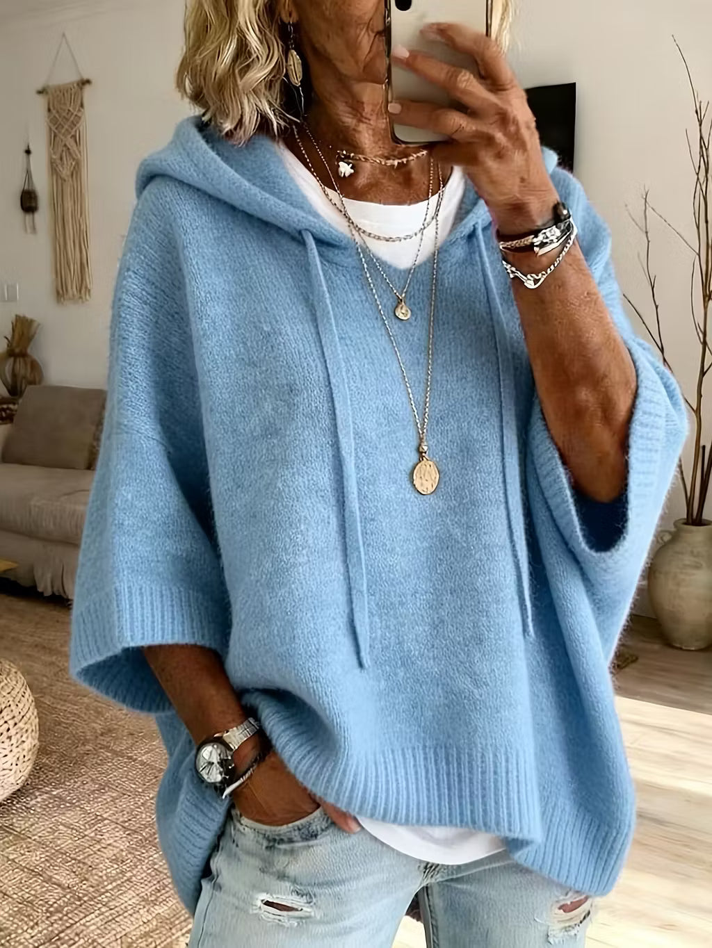 Zoralisse - Jersey con capucha oversize y acogedor