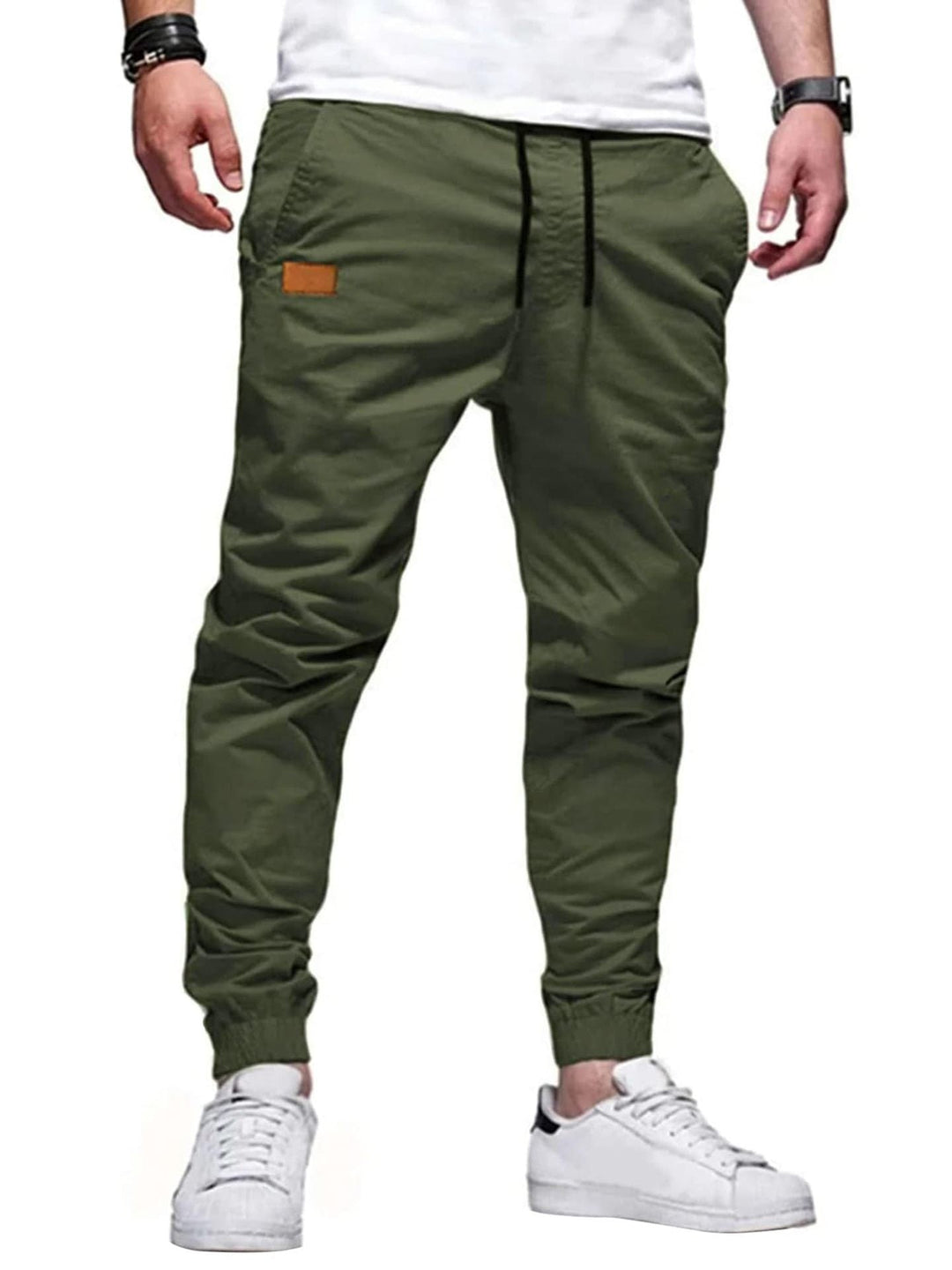 Xavier - Joggers de corte ajustado con cintura de cordón ajustable