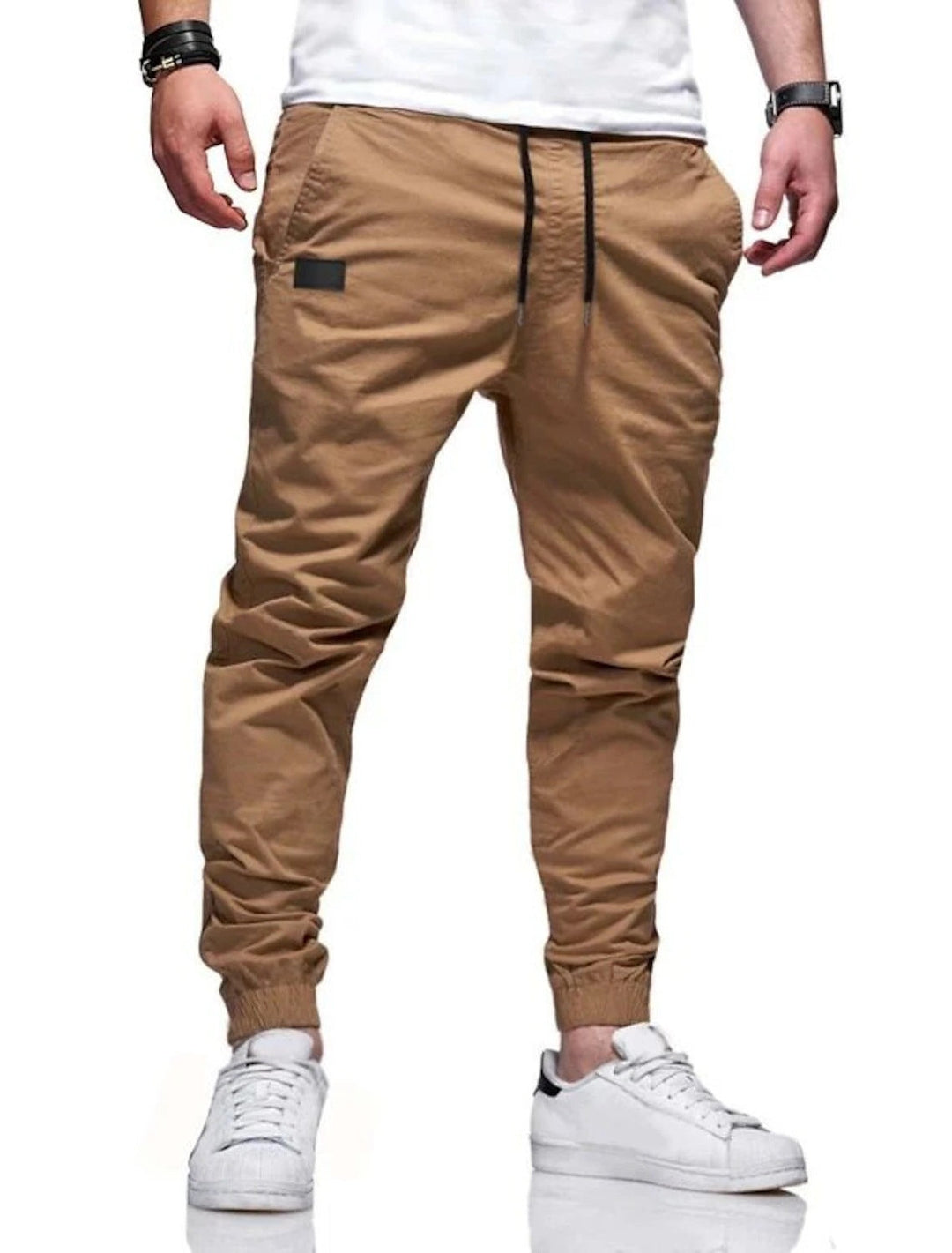 Xavier - Joggers de corte ajustado con cintura de cordón ajustable