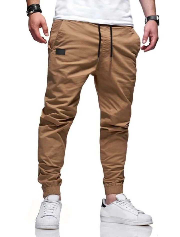 Xavier - Joggers de corte ajustado con cintura de cordón ajustable