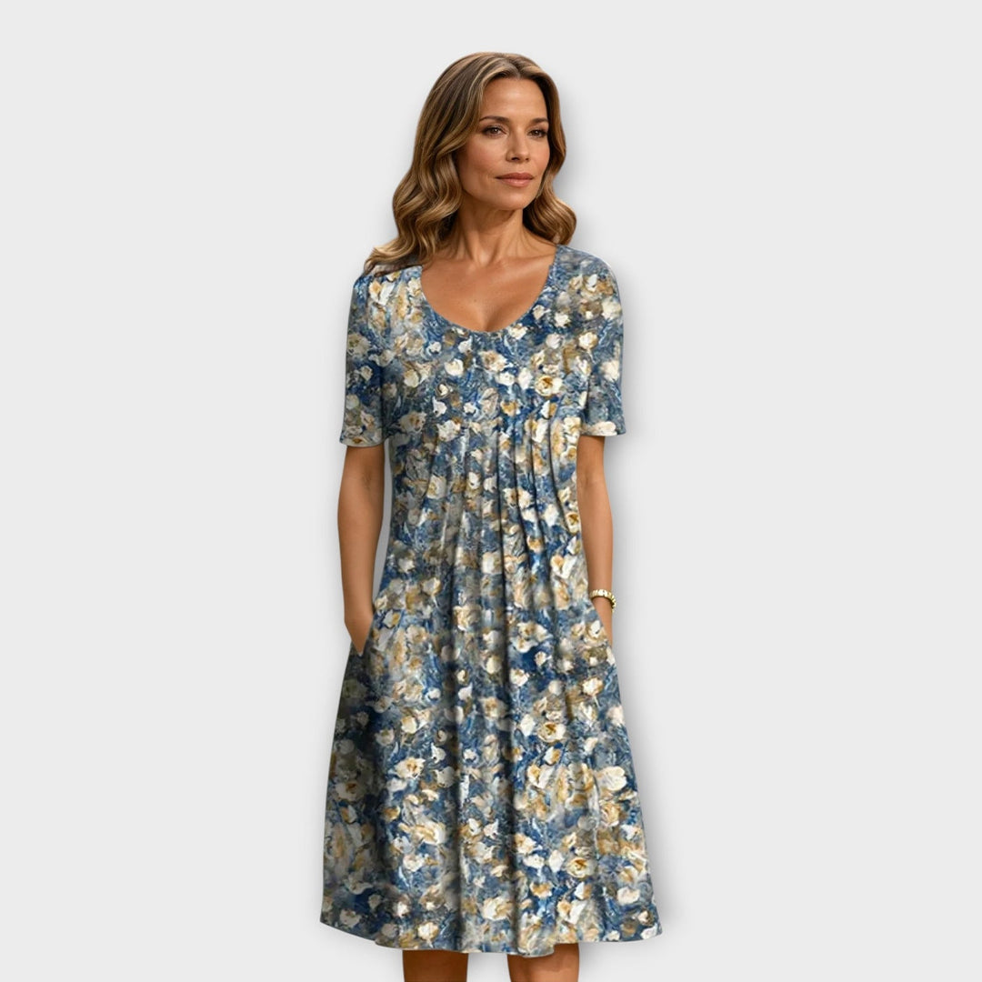 Ailith - Vestido drapeado de tacto suave