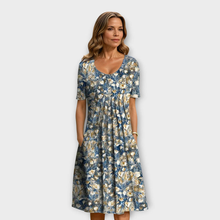 Ailith - Vestido drapeado de tacto suave