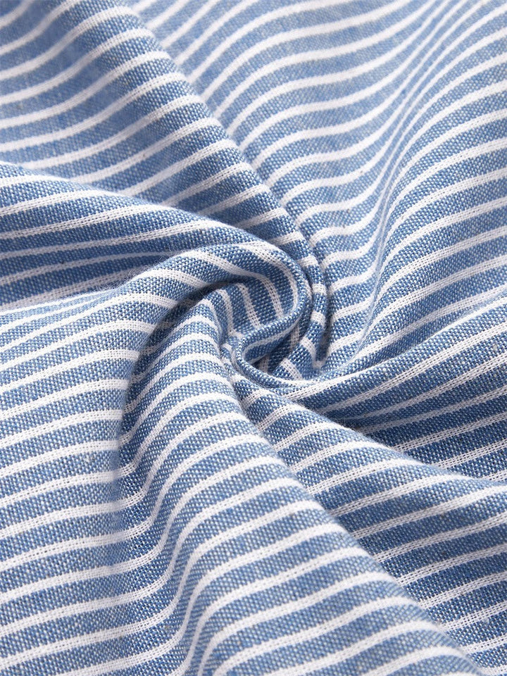 Carmina - Vestido midi de rayas de tacto suave