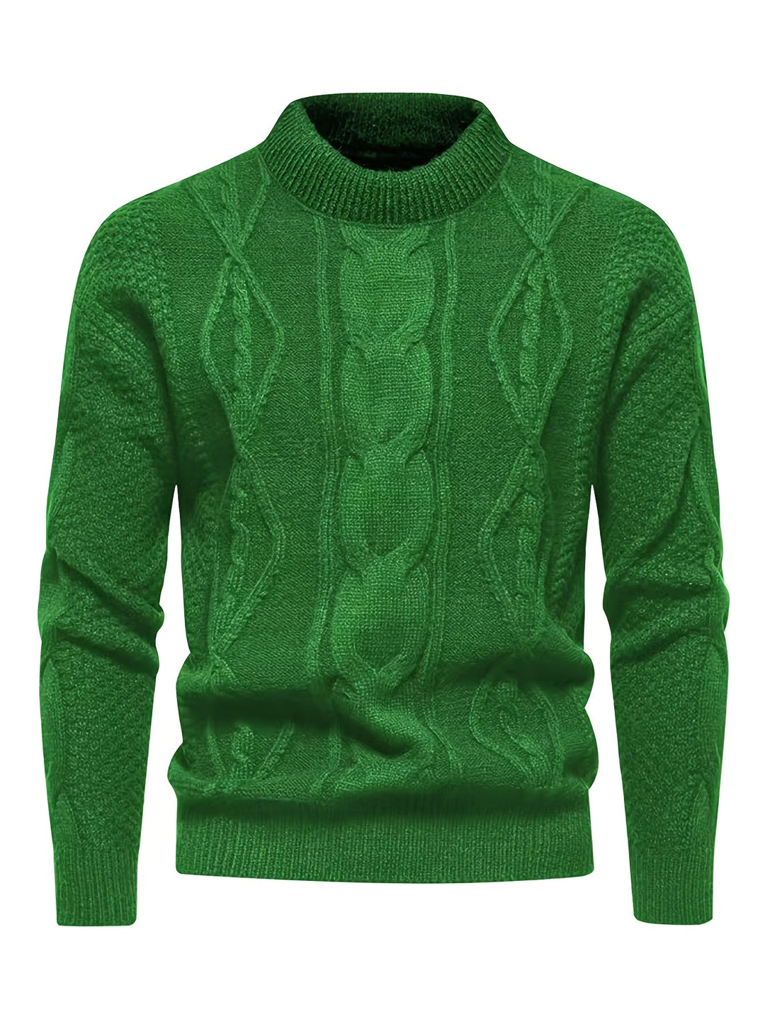 Kael - Jersey de cuello alto de punto trenzado