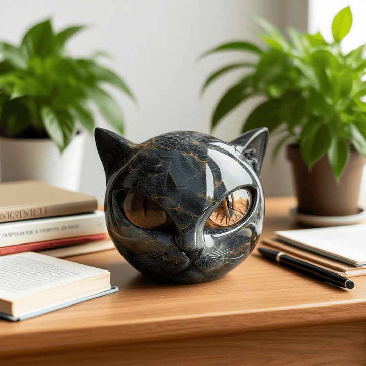 Bellanora - Ornamento escultórico en forma de cabeza de gato