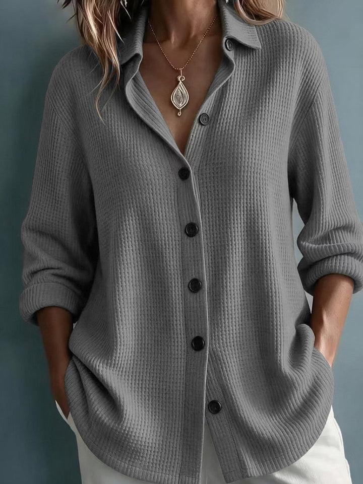Imelda - Blusa de manga larga de tacto suave
