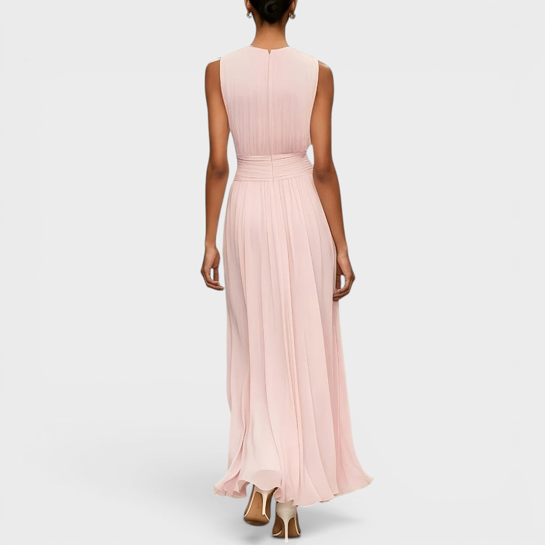 Evadne - Vestido midi drapeado de primera calidad