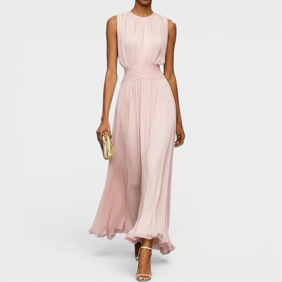 Evadne - Vestido midi drapeado de primera calidad