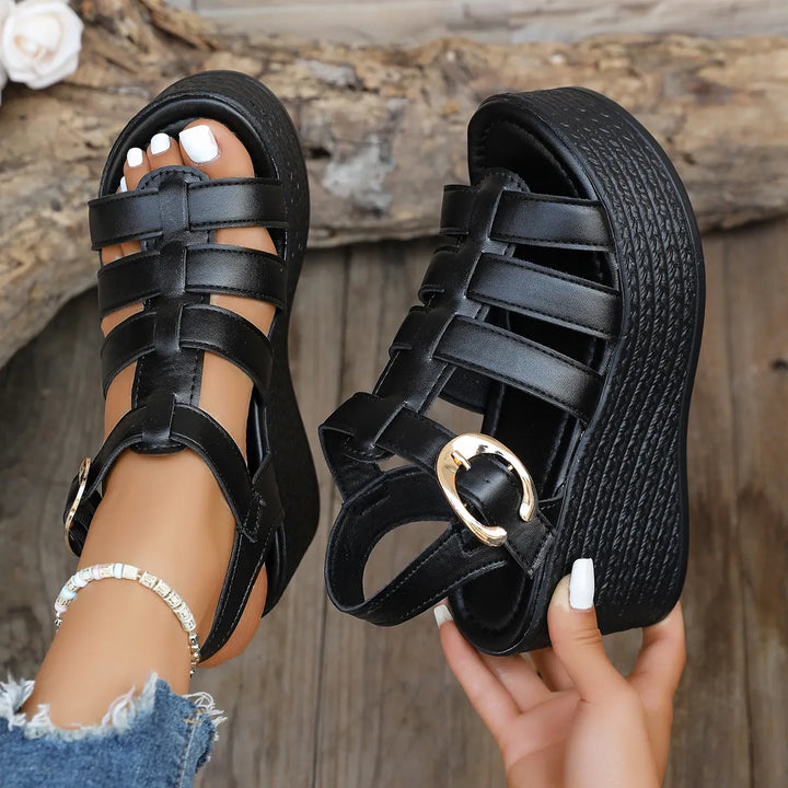 Isabeau - Sandalias de cuña acolchadas