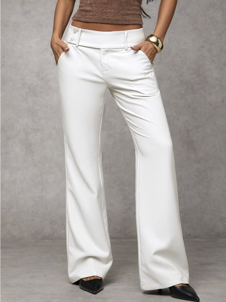Venetia - Pantalones de pernera ancha de tiro alto y vaporosos