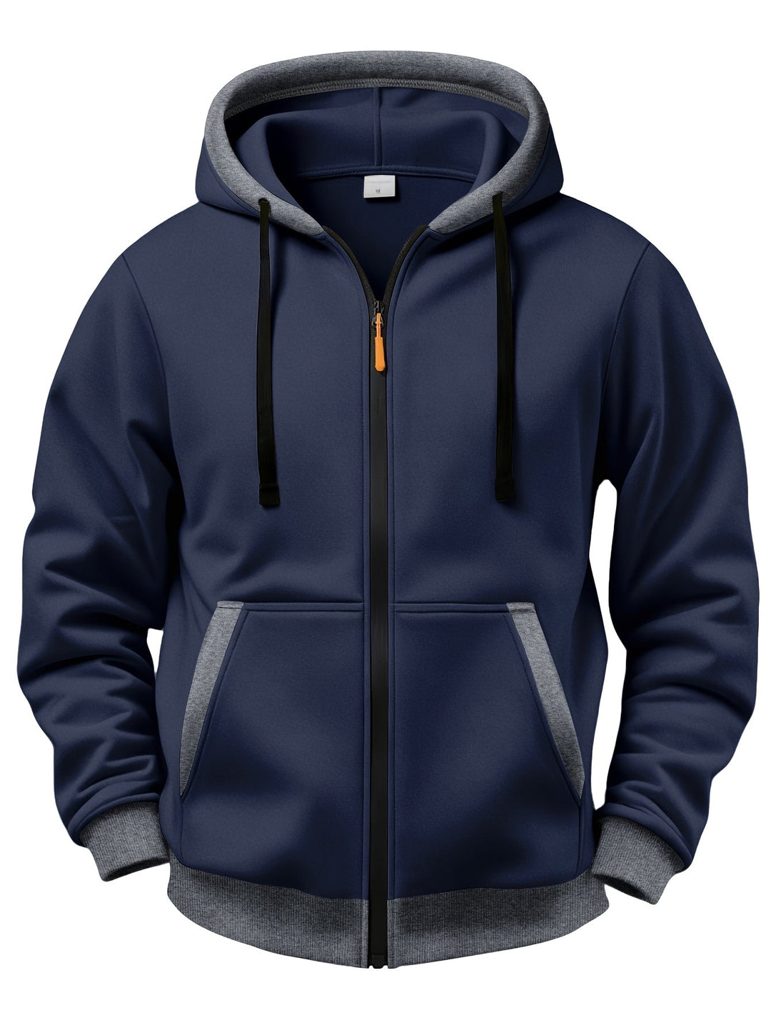 Brenner - Chaqueta con capucha y cremallera de tacto suave