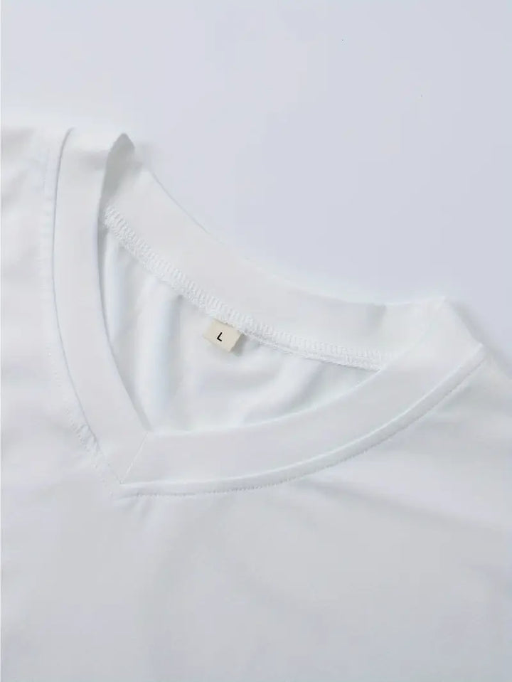 Trevor - Camiseta de cuello en V con tacto suave