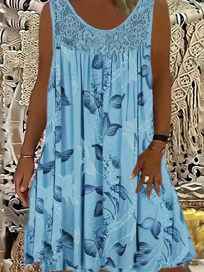 Ariadne - Vestido recto con un elegante estampado floral