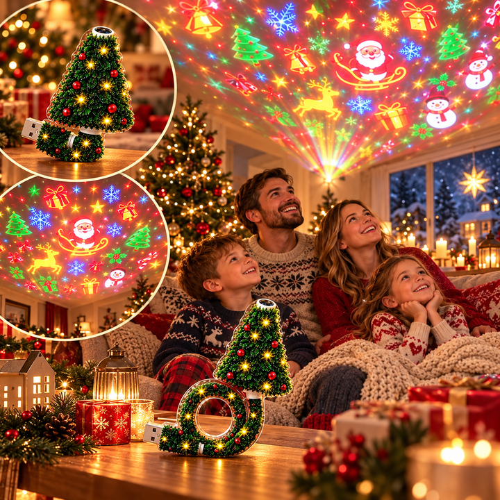Festelle - Proyector LED para árbol de Navidad