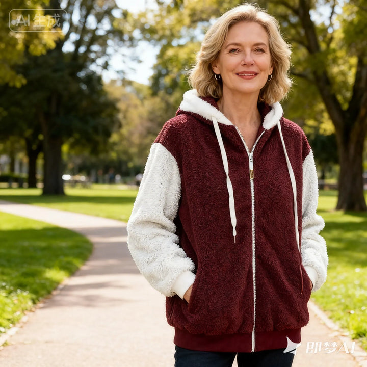 Alvenique - Chaqueta con capucha y cremallera de deslizamiento suave