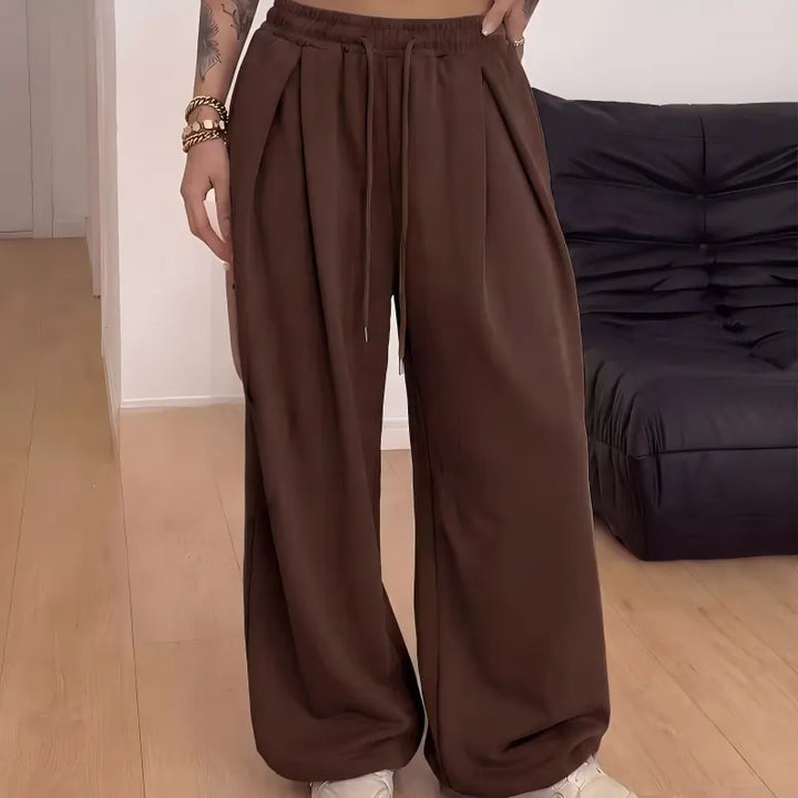 Annis - Pantalón de pierna ancha con cordón ajustable