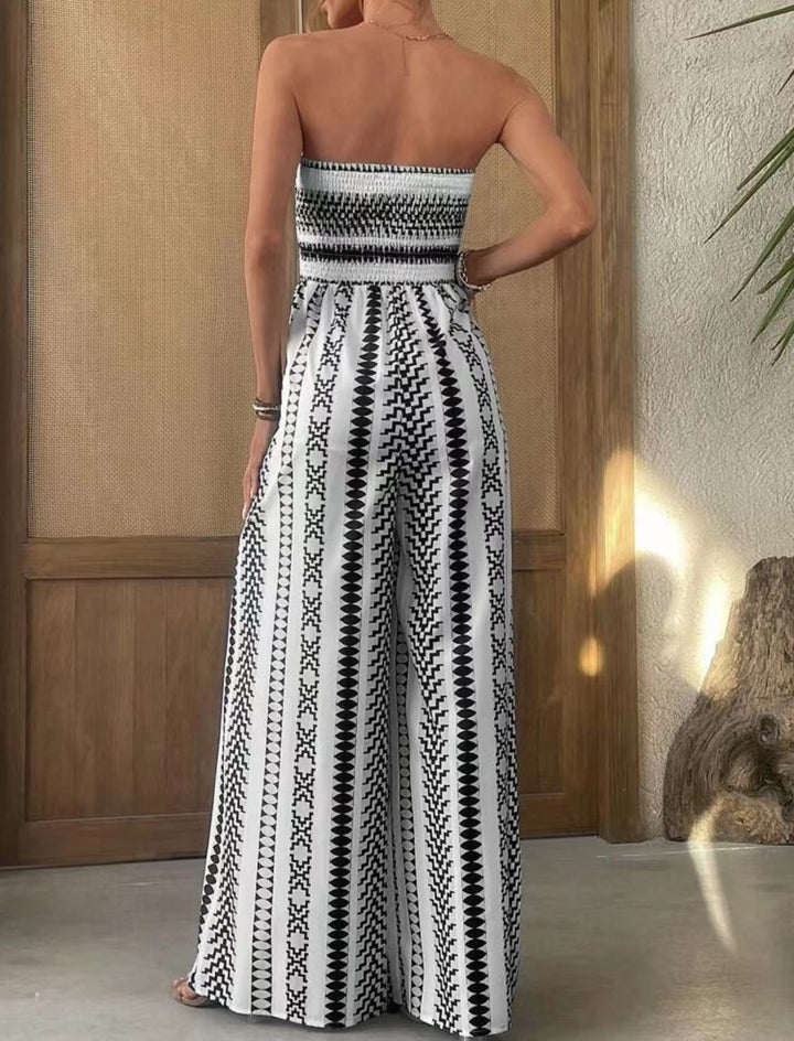 Idalia - Vestido largo estampado palabra de honor