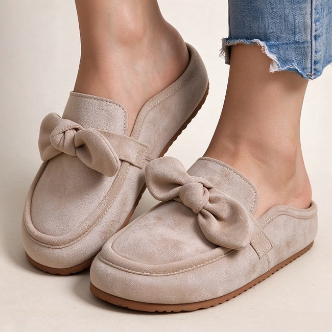 Neryssa - Mules con detalle de lazo suave