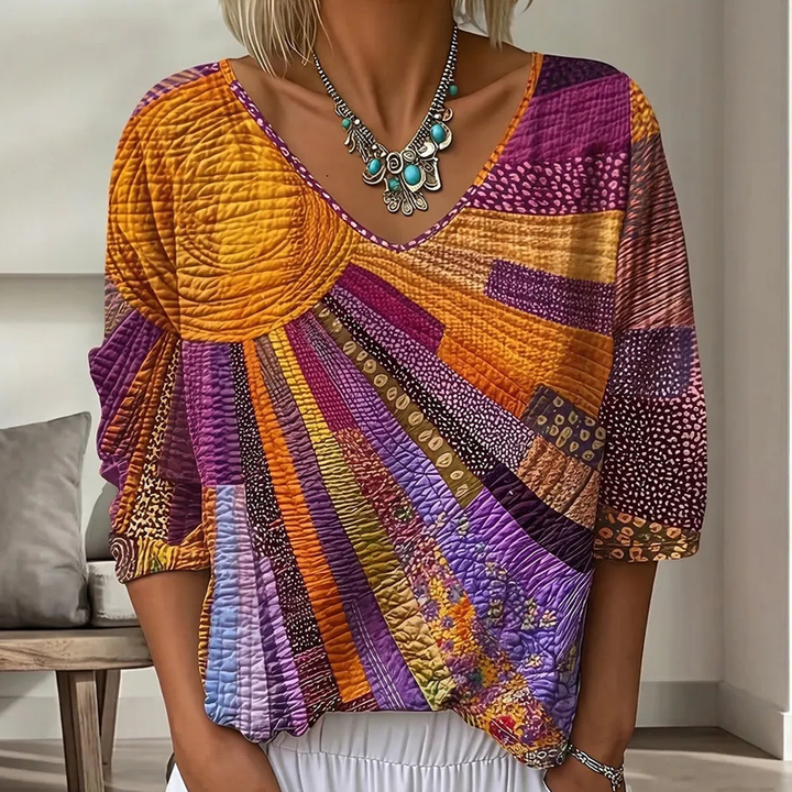 Genevielle - Blusa boho texturizada