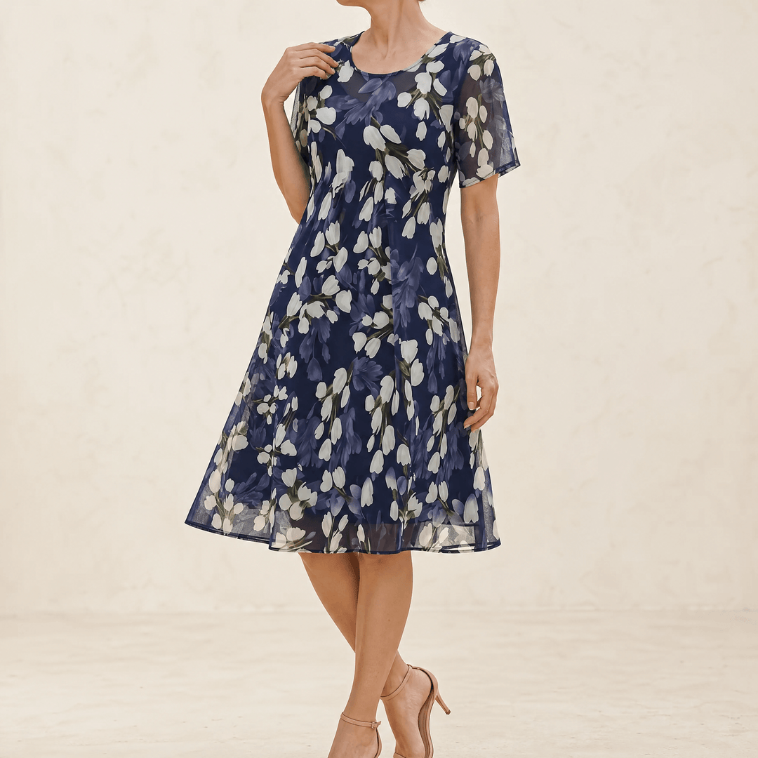 Genevora - Vestido midi floral vaporoso