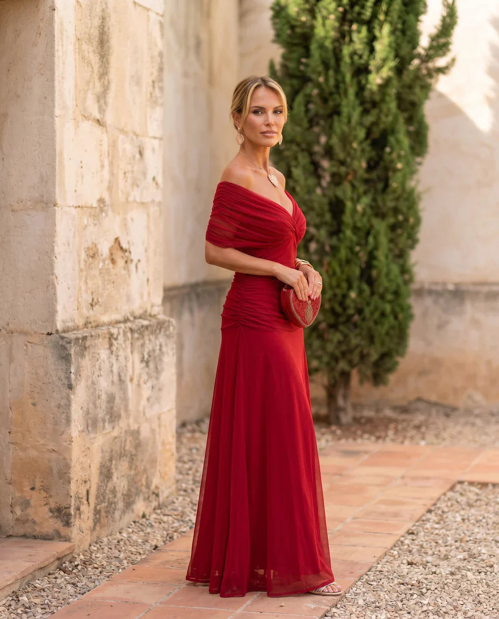 Samantha - Vestido elegante con drapeado