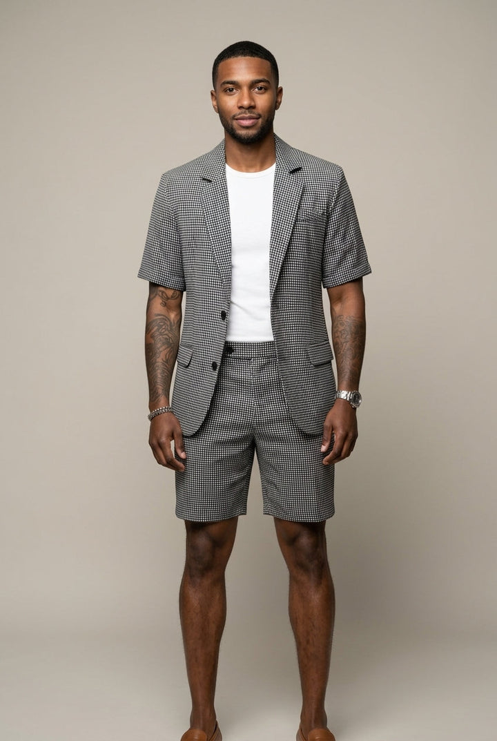 Rufus - Conjunto sastre a cuadros de americana y shorts