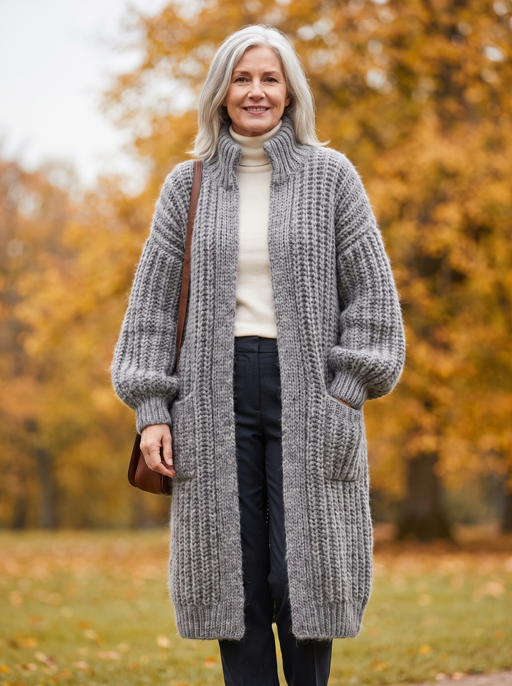 Rosalienne - Cárdigan largo de tacto suave