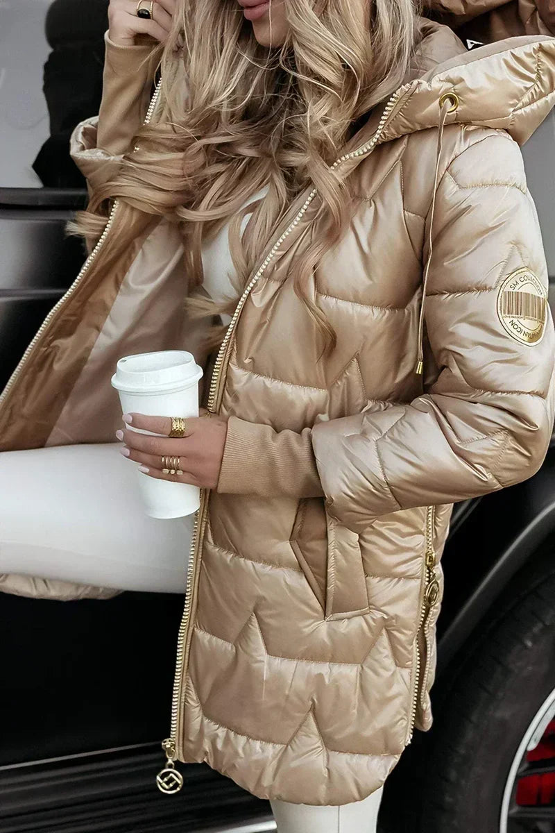 Ayla - Abrigo de invierno acolchado con capucha