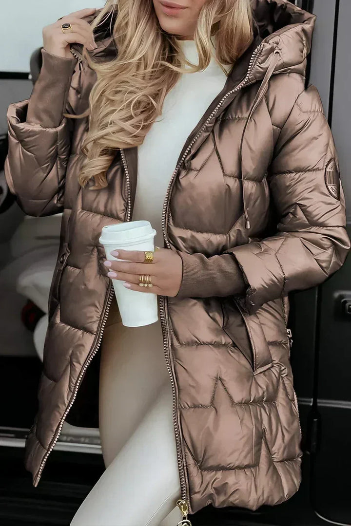 Ayla - Abrigo de invierno acolchado con capucha