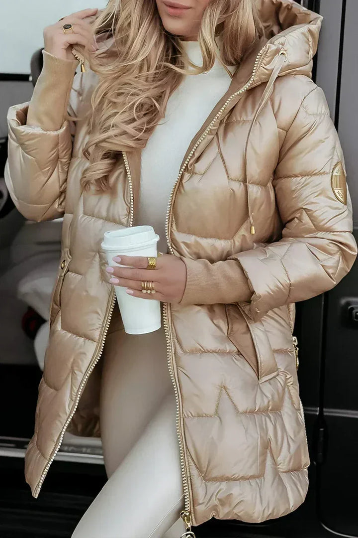 Ayla - Abrigo de invierno acolchado con capucha