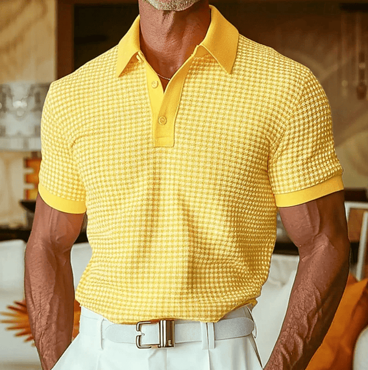 Beren - Polo con textura de cuadros