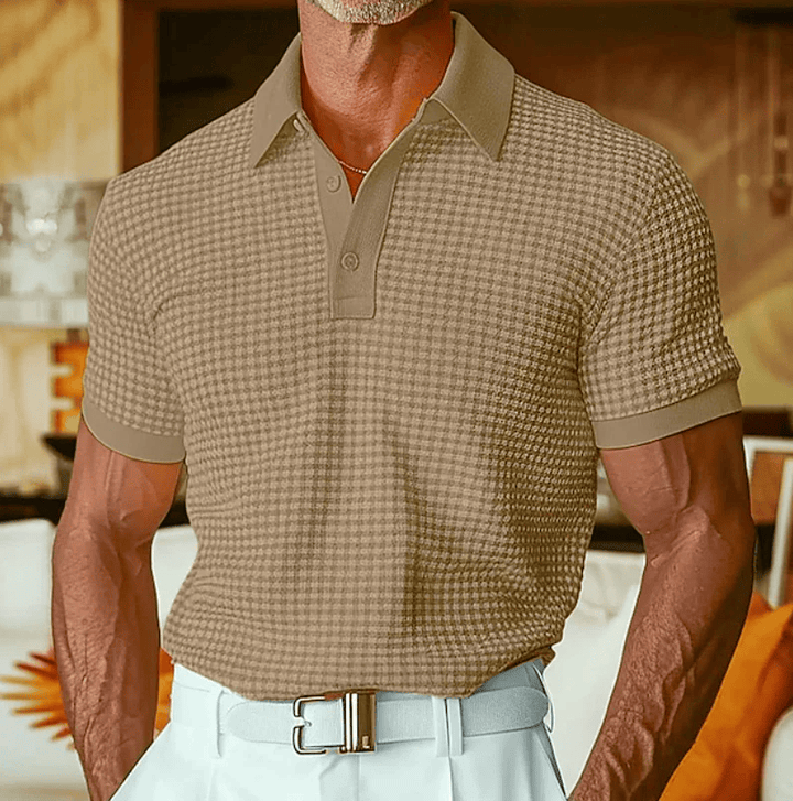 Beren - Polo con textura de cuadros