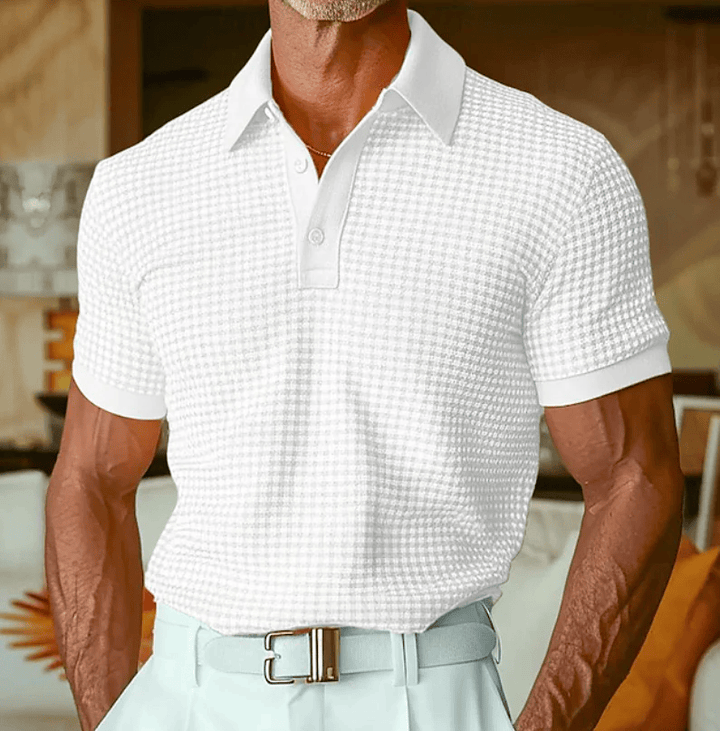 Beren - Polo con textura de cuadros