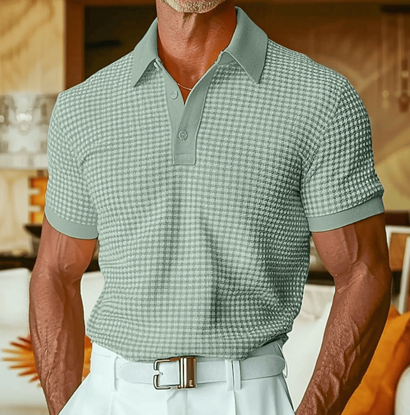 Beren - Polo con textura de cuadros