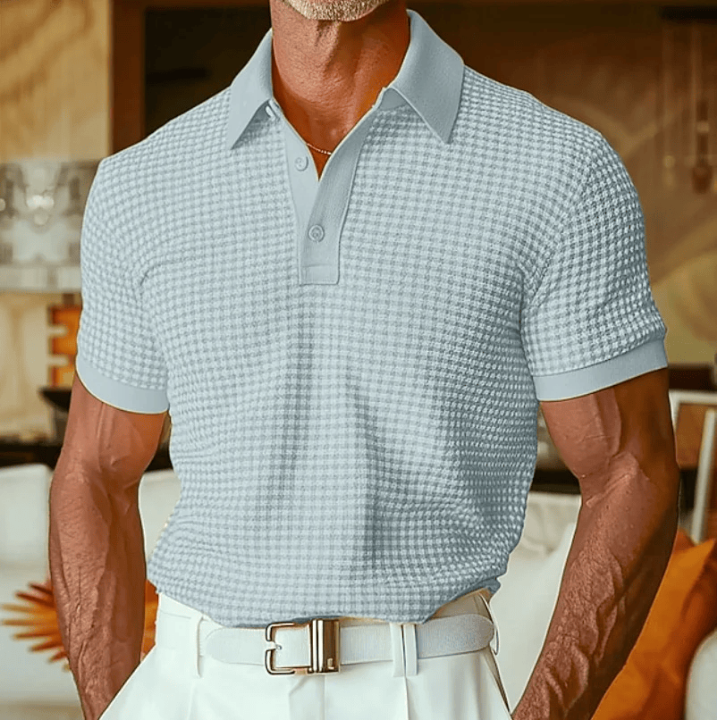 Beren - Polo con textura de cuadros